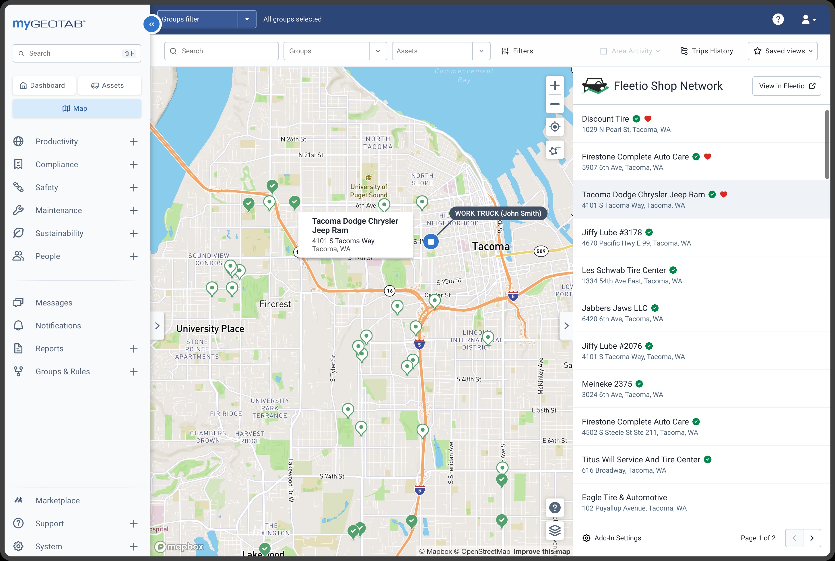 MyGeotab Map Add-In - Fleetio