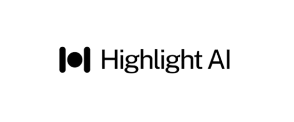 A logo for the company 'Highlight AI,' which includes a graphic icon and the word mark.