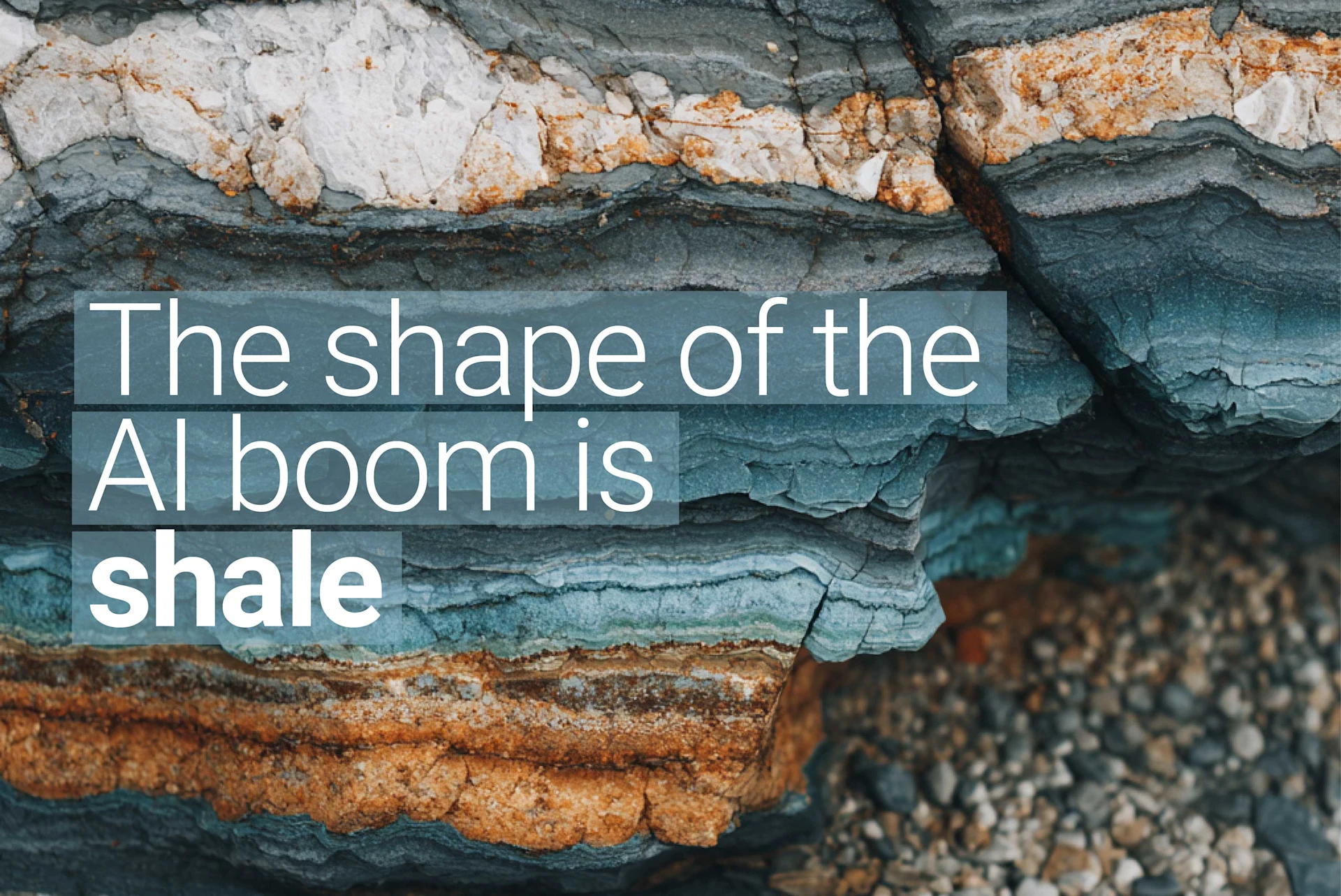 The shape of the AI boom is shale