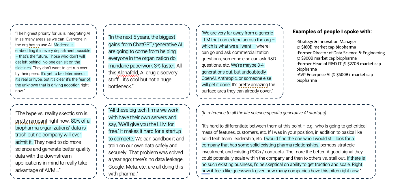 Key quotes about biopharma