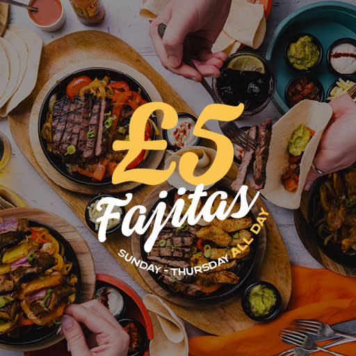 Enjoy our legendary fajitas for just £5 this November at Las Iguanas!