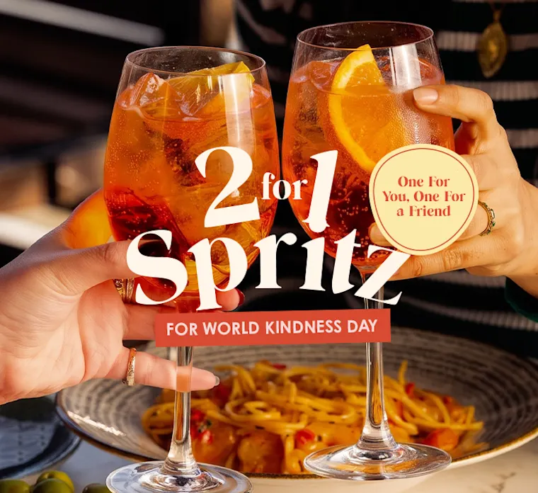 Enjoy 2 for 1 Spritz at Bella Italia