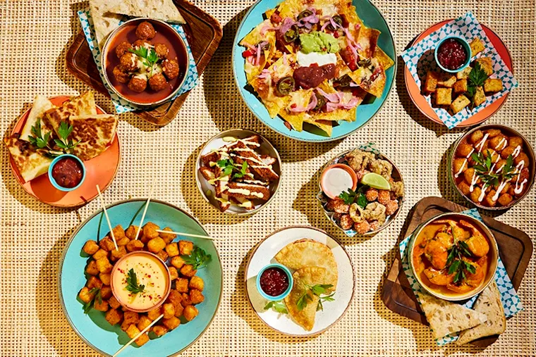 Large spread of Latin tapas