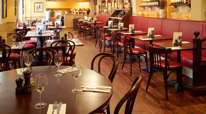 Private dining space at Cafe Rouge Stratford