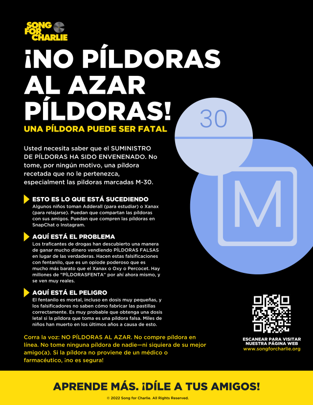 no random pills spanish flyer