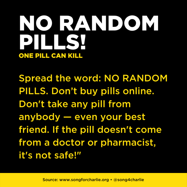 story - no random pills - spread the word