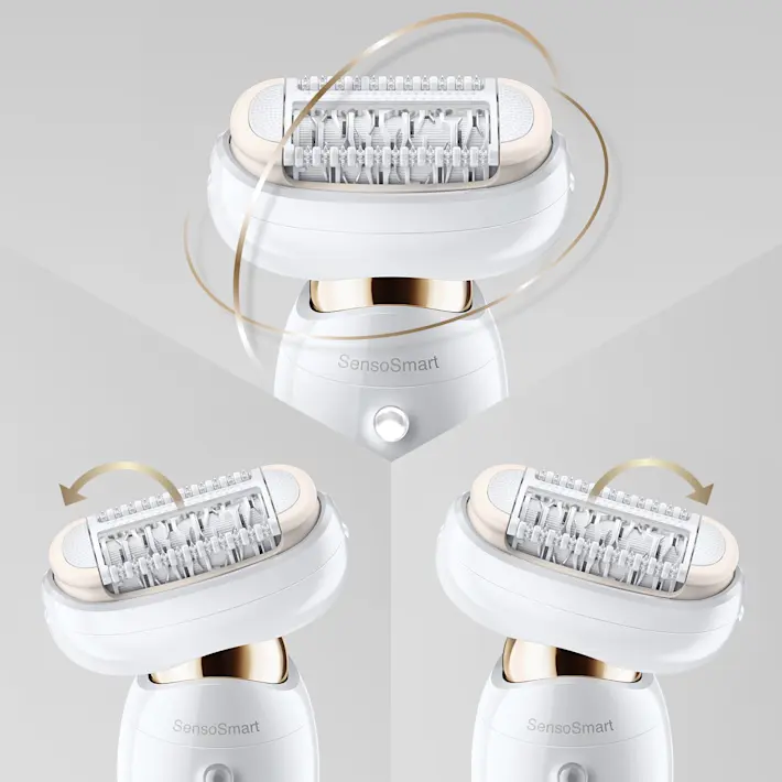 Fully flexible head – Effortless hair removal Fully flexible head – Effortless hair removal
