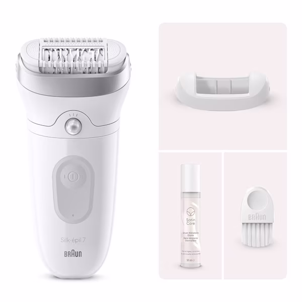 Kit Epilatore Braun Silk·épil 7-011 con Satin Care Siero Idratante Kit Epilatore Braun Silk·épil 7-011 con Satin Care Siero Idratante