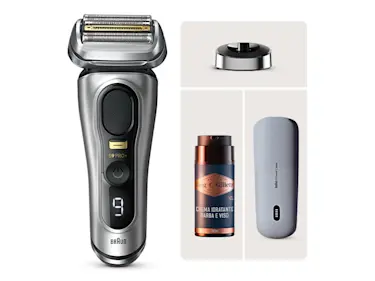 Rasoio elettrico Braun Series 9 Pro+ 9527s e crema idratante per barba e viso King C. Gillette 100ml