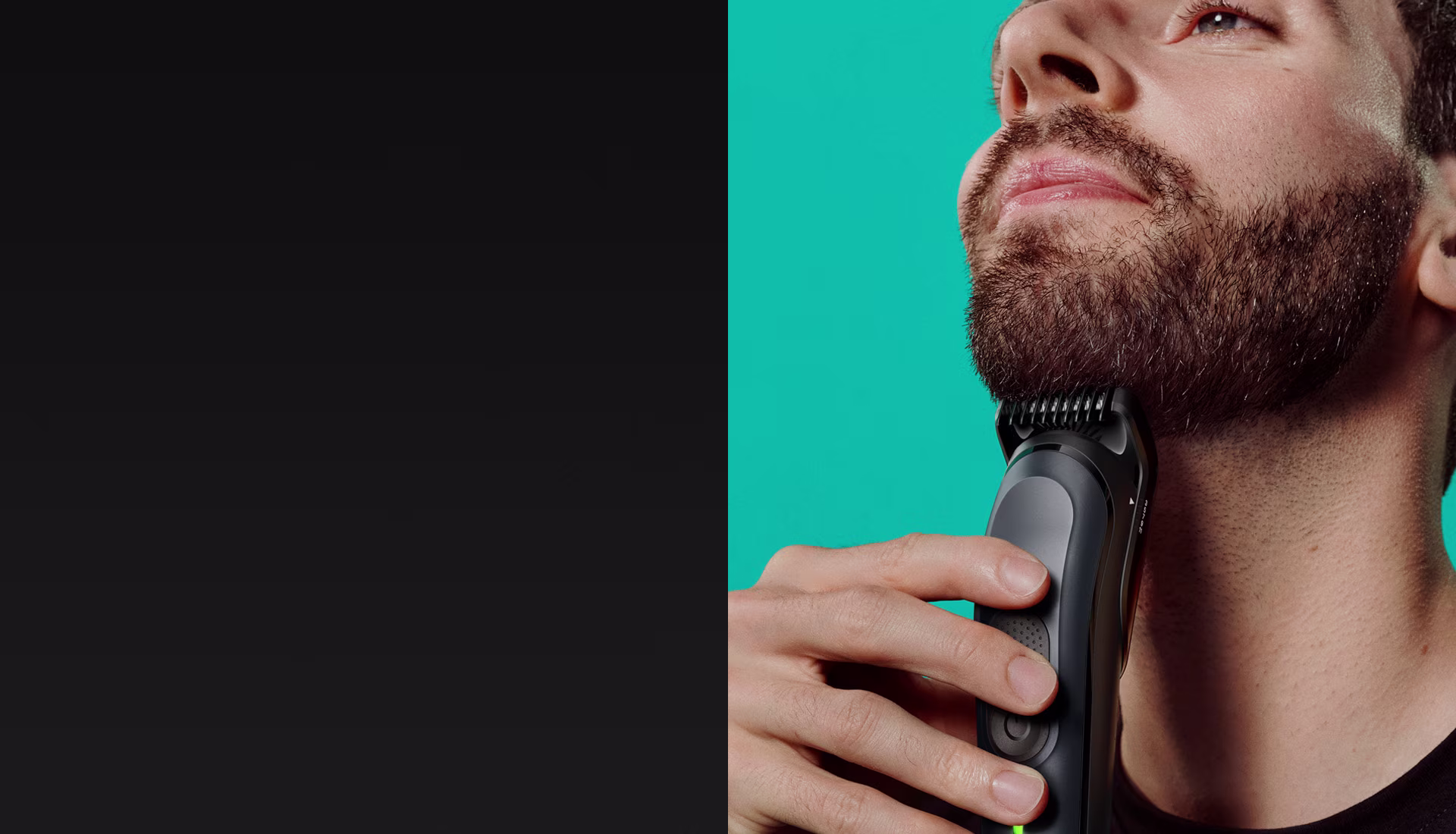 Uomo che utilizza il prodotto sul mento