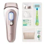 Bundle Braun: Epilatore Luce Pulsata Skin i·expert PL7387, Lamette di ricambio Gillette Comfort Glide con e Gel Satin Care Sensitive Skin Aloe Vera Glide