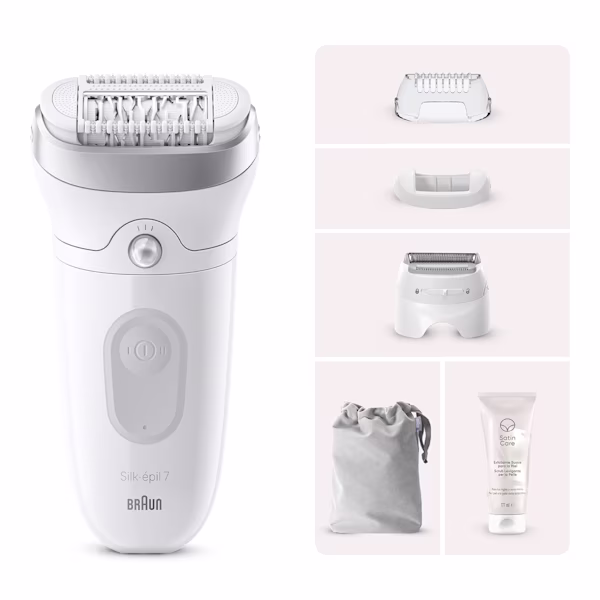 Braun Kit Epilatore Silk·épil 7 7-041 con scrub levigante Satin Care