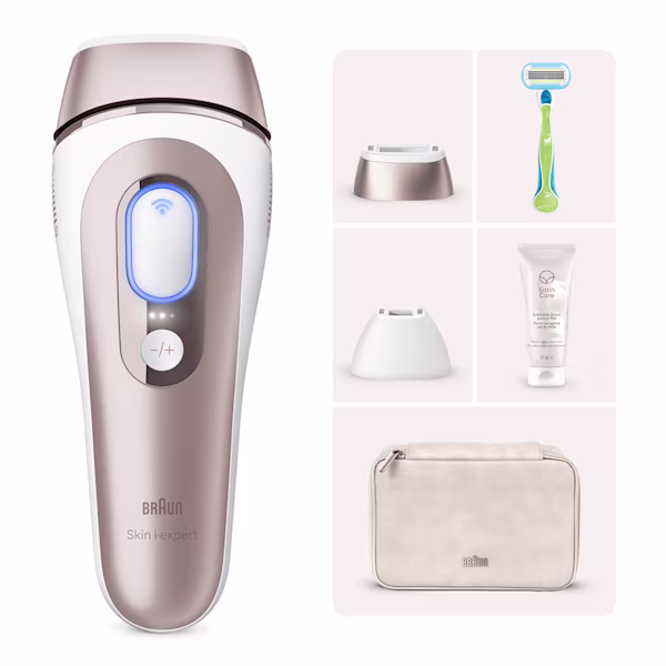 Kit Braun Luce Pulsata Skin i·expert PL7147 con Satin Care Scrub Levigante Kit Braun Luce Pulsata Skin i·expert PL7147 con Satin Care Scrub Levigante