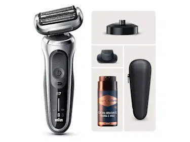 Rasoio elettrico Braun Series 7 71-S4200cs e Crema idratante per barba e viso King C. Gillette 100ML