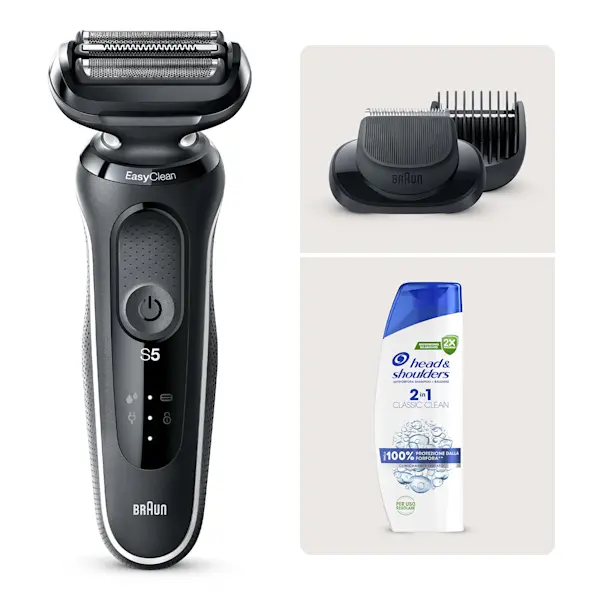 Rasoio elettrico Braun Series 5 51-W1500s e Head & Shoulders Classic Clean 2in1 Shampoo e Balsamo