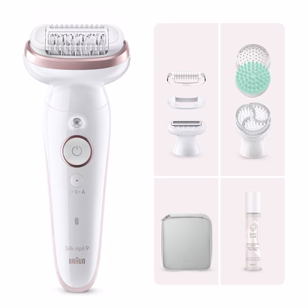 Kit Epilatore Braun Silk·épil 9 SkinSpa 9-080 con Satin Care Siero Idratante Kit Epilatore Braun Silk·épil 9 SkinSpa 9-080 con Satin Care Siero Idratante