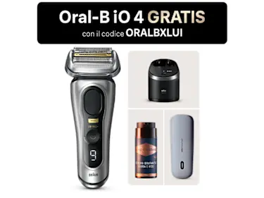 Rasoio elettrico Braun Series 9 Pro+ 9577cc e crema idratante per barba e viso King C. Gillette 100 ml