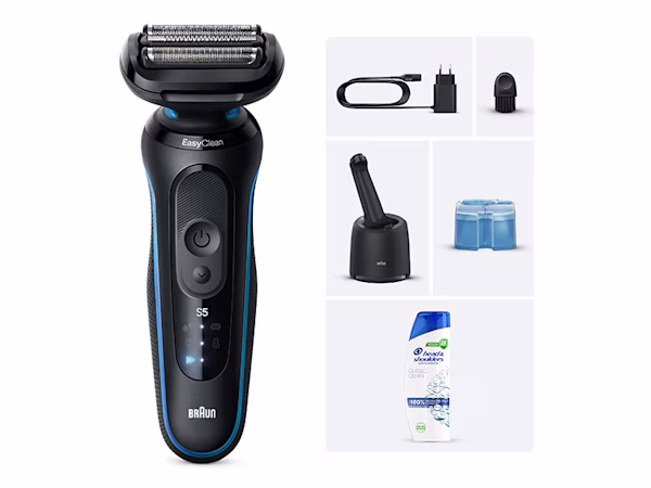 Kit Braun Rasoio elettrico Series 5 52-B7000cc e Head & Shoulders Menthol Fresh Shampoo Antiforfora