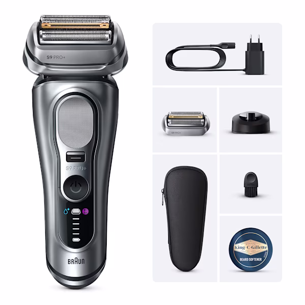 Braun Kit Rasoio elettrico Series 9 Pro+ 9617psi con Balsamo da barba King C. Gillette Braun Kit Rasoio elettrico Series 9 Pro+ 9617psi con Balsamo da barba King C. Gillette