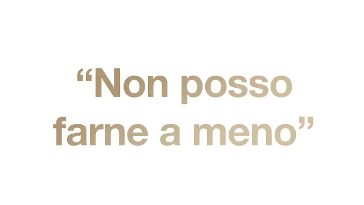 Non posso farne a meno Non posso farne a meno