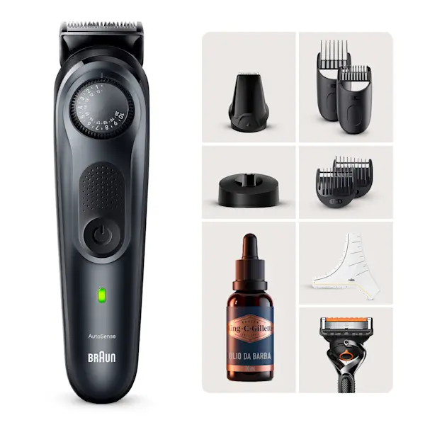 Regolabarba Braun Pro 7 BT7441 e olio barba King C. Gillette