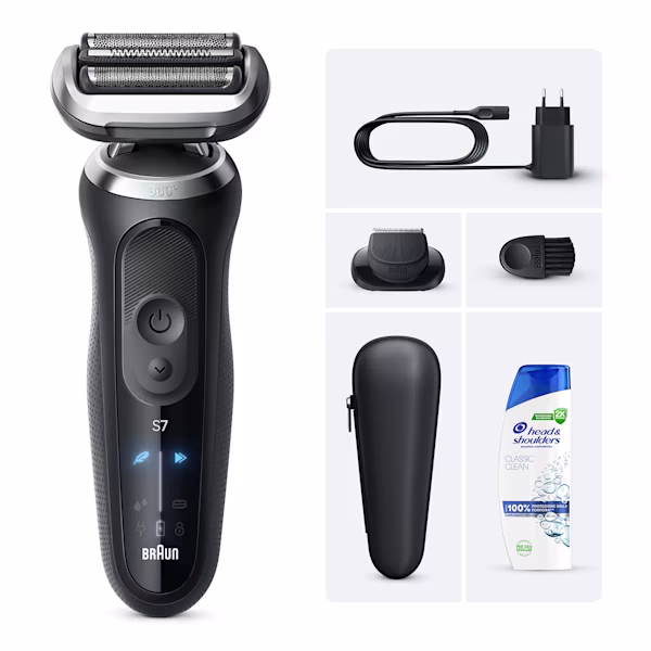 Immagine del rasoio Series 7 i con accessorio rifinitore di precisione.