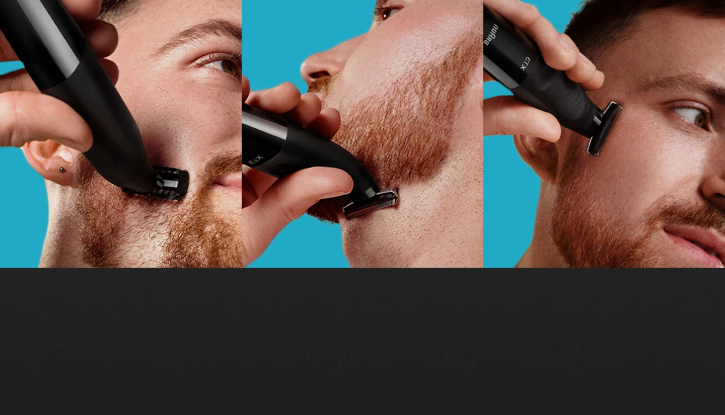 Uomo che utilizza il prodotto sulla barba. Uomo che utilizza il prodotto sulla guancia. Uomo che utilizza il prodotto sul viso.