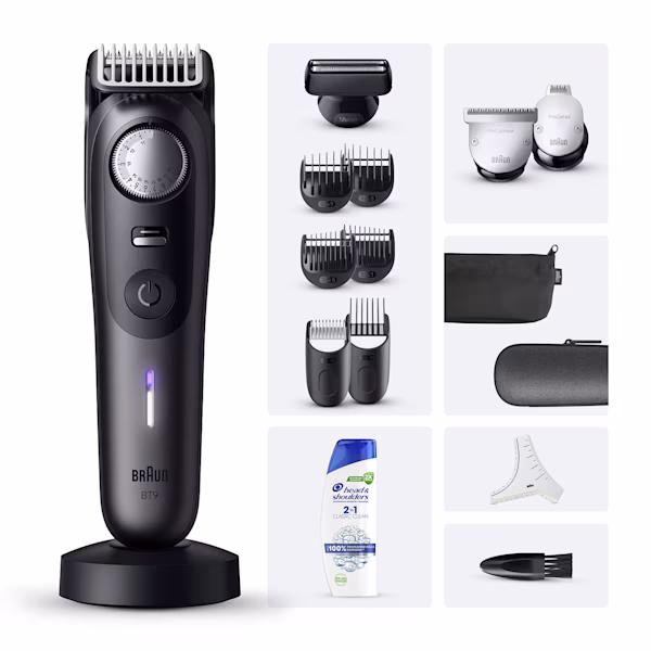 Kit Braun Regolabarba Series 9 BT9565 e Head & Shoulders Classic Clean 2in1 Shampoo e Balsamo Kit Braun Regolabarba Series 9 BT9565 e Head & Shoulders Classic Clean 2in1 Shampoo e Balsamo