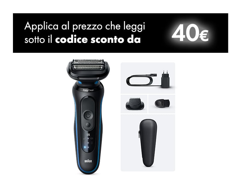 BraunRasoioElettricoSeries552-B1200siconaccessoriorifinitorediprecisione,blu.