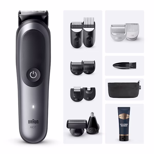Kit Braun Rifinitore All-in-One Series 7 12in1 AIO7545 con crema idratante King C. Gillette Kit Braun Rifinitore All-in-One Series 7 12in1 AIO7545 con crema idratante King C. Gillette