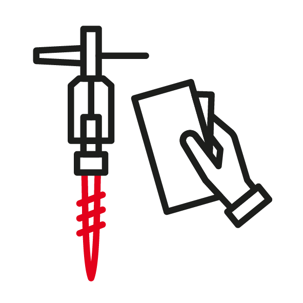 Markskruvmaskin uthyres