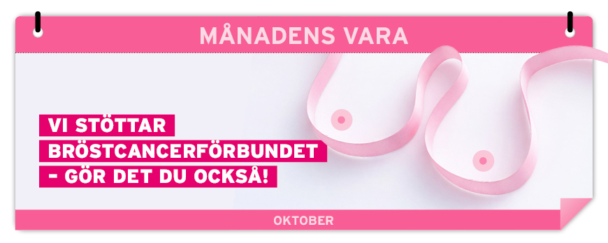 Vi stöttar bröstcancerförbundet
