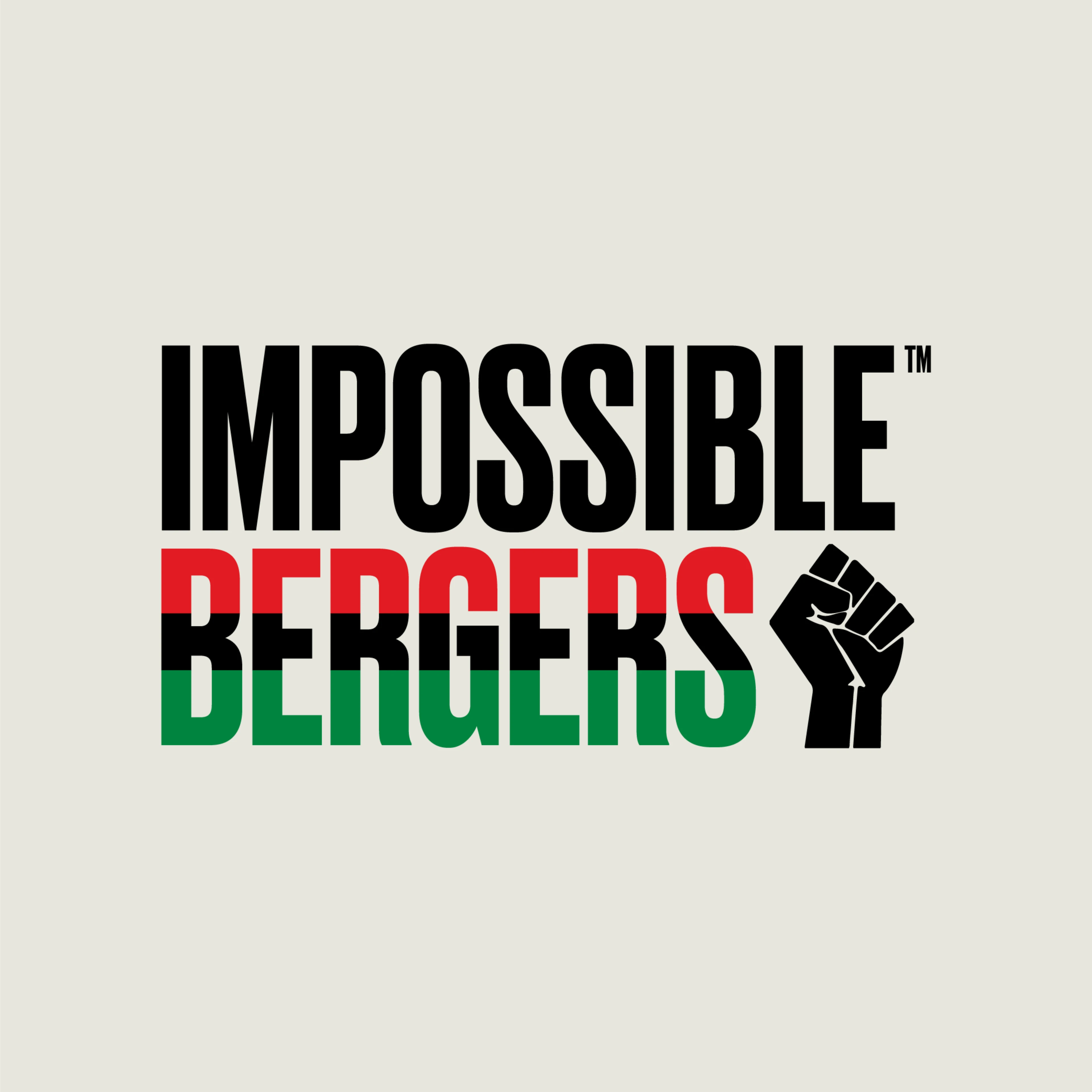 Impossible Foods ERG - Impossible Black Employee Resource Group Logo that says Impossible BERGERS