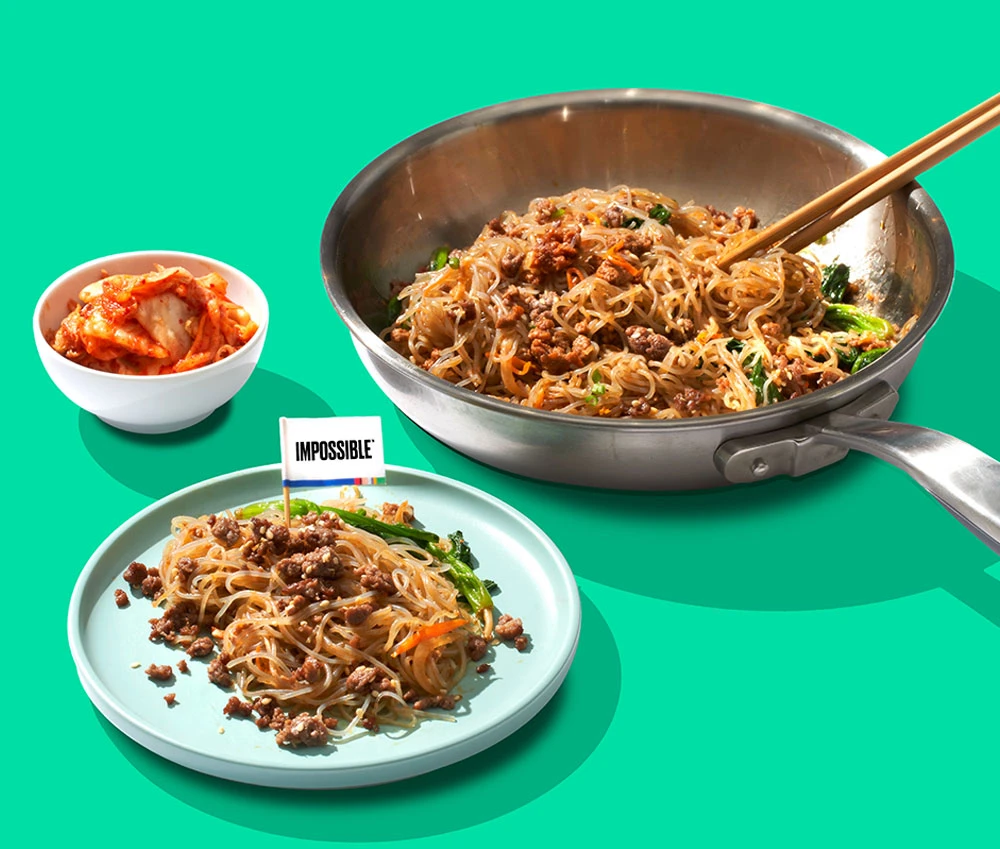 Try This Impossible™ Japchae Recipe made with Impossible™ Burger