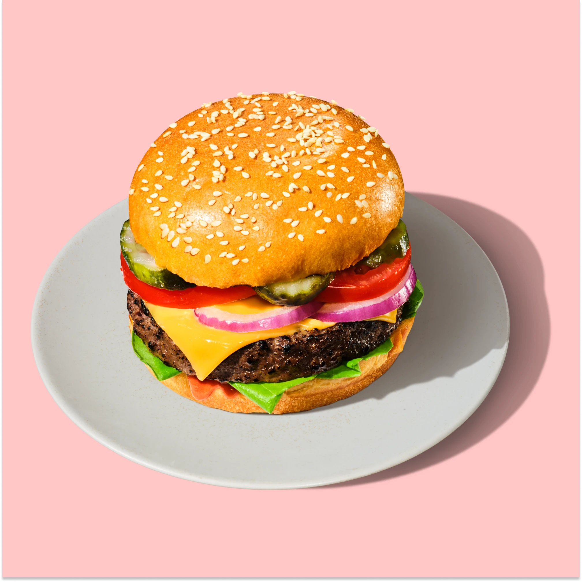 Impossible burger on a plate