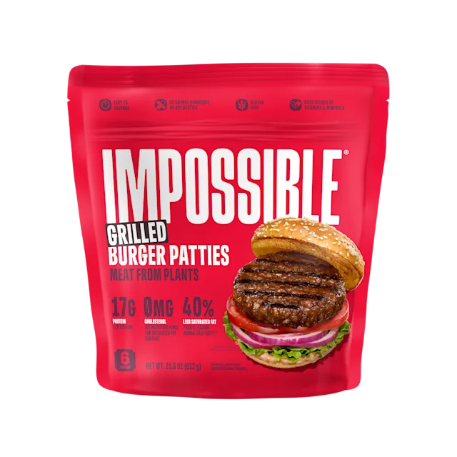Impossible® Grilled Burger Patties Meat From Plants - Product Pack