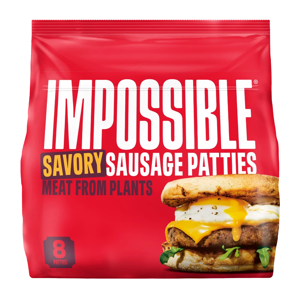 Impossible Savory Sausage Patties front of package