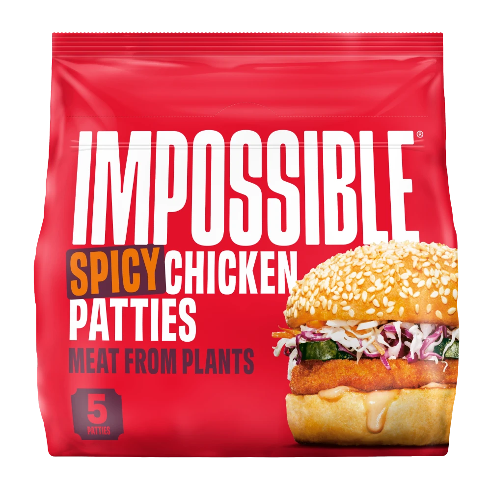 Impossible Spicy Chicken Patties front of package