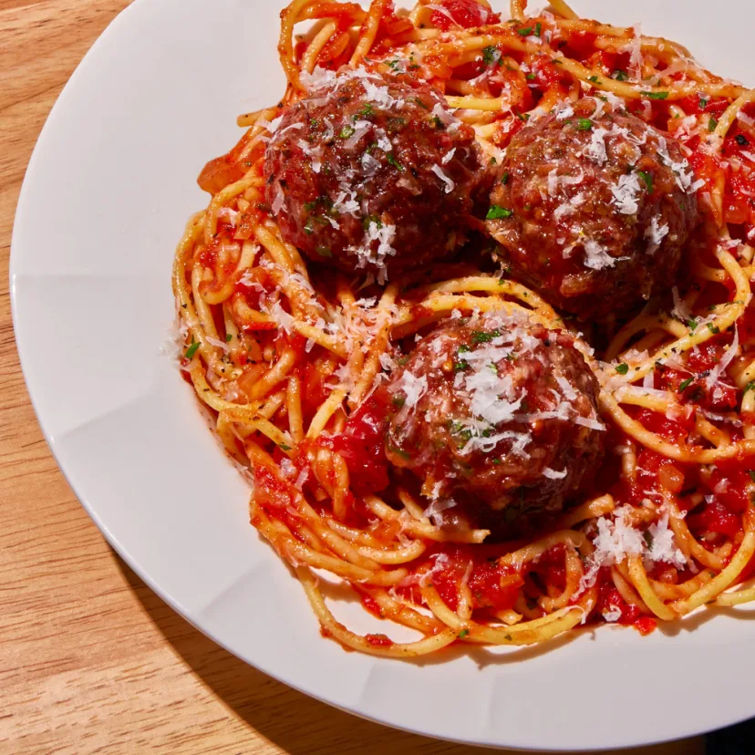 Meatballs made with Impossible Foods heart-healthy Impossible Beef Lite.