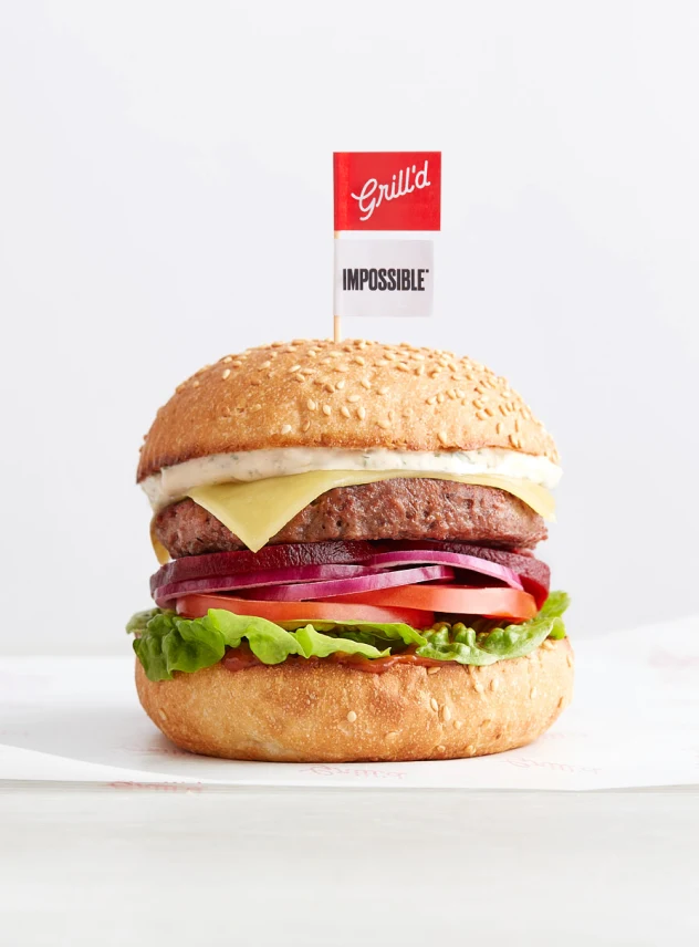 Image of an Aussie Burger from Grilld restaurant