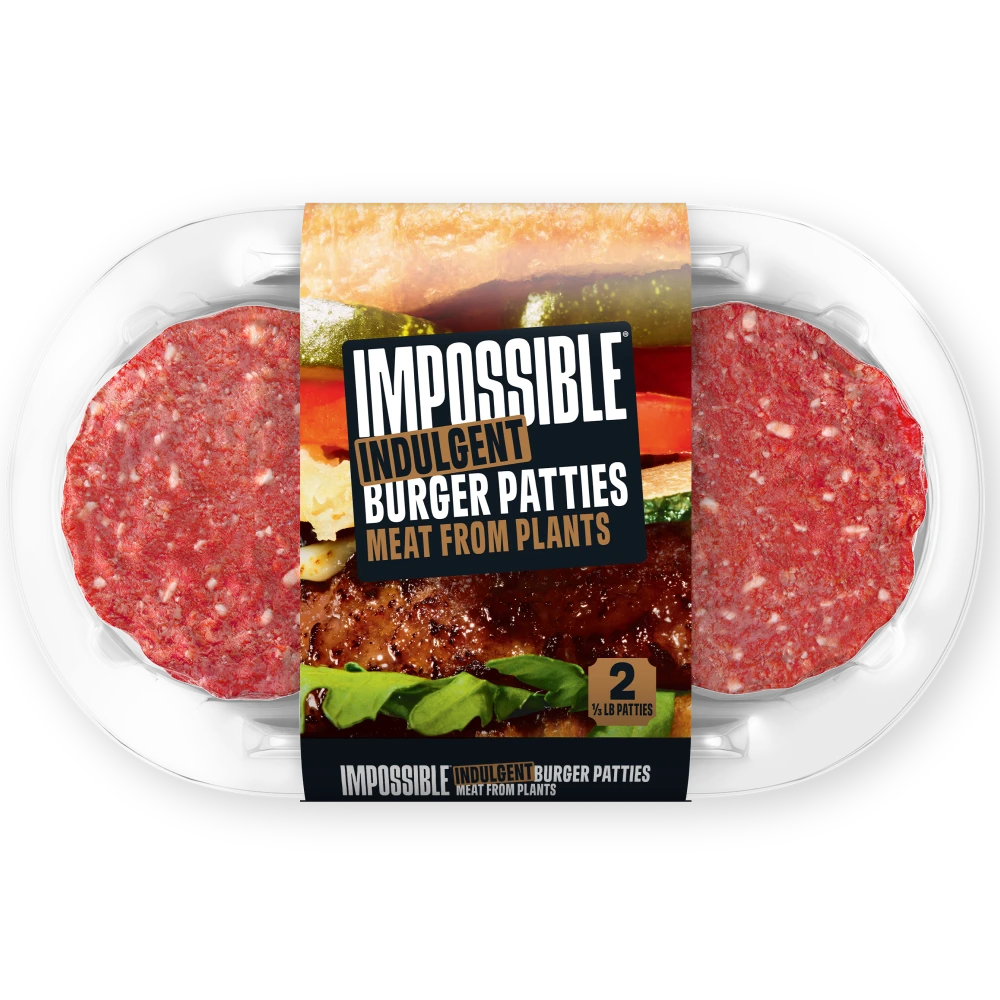 Impossible Indulgent Beef Patties front of package