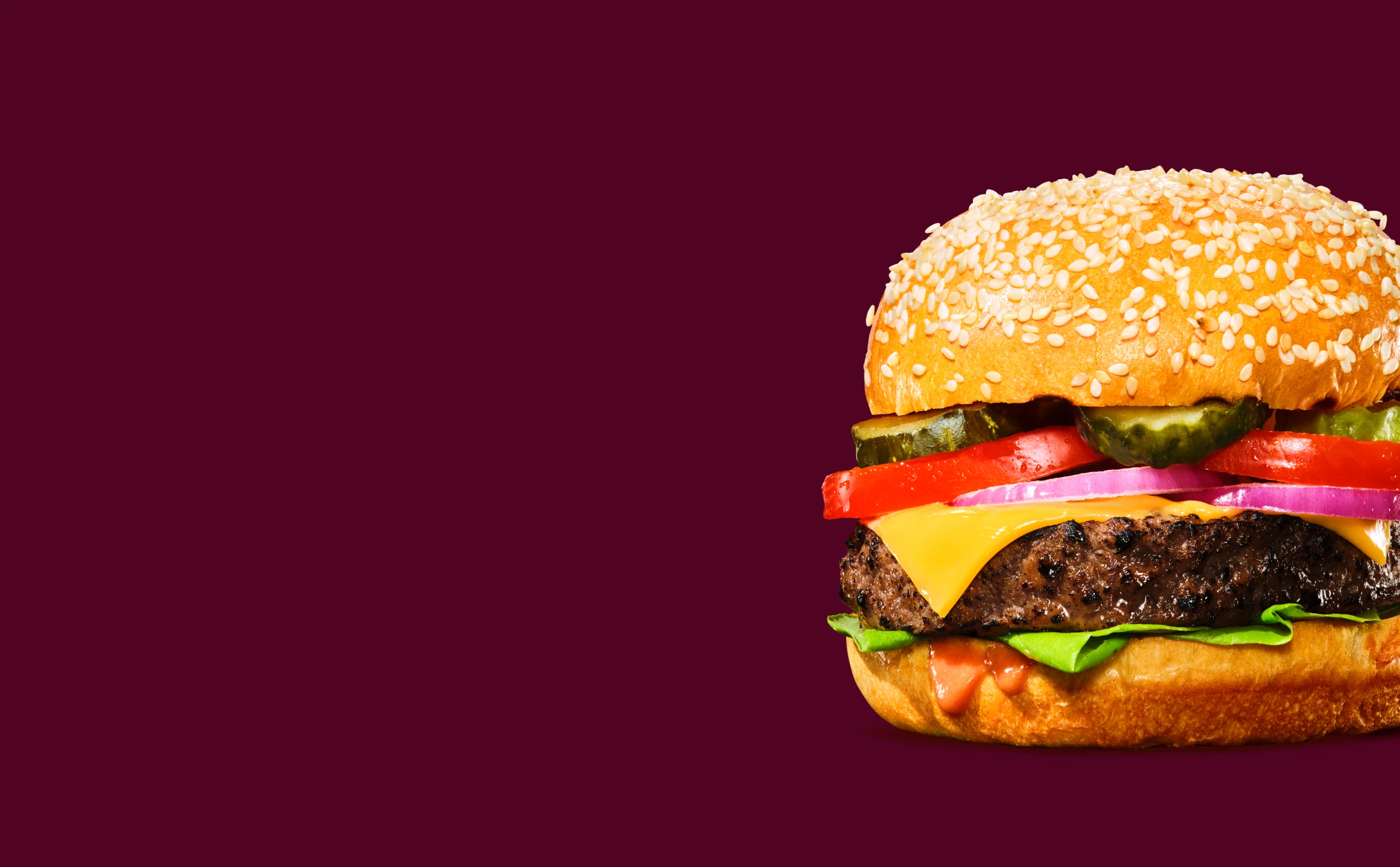 Impossible Burger for foodservice on a dark background