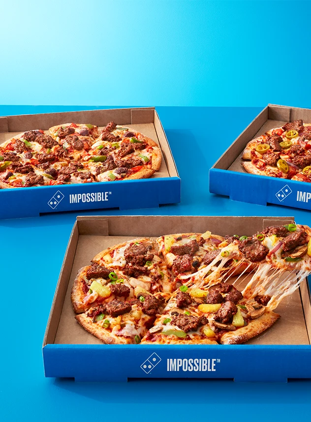 Mouthwatering Impossible™ pizzas from Dominos