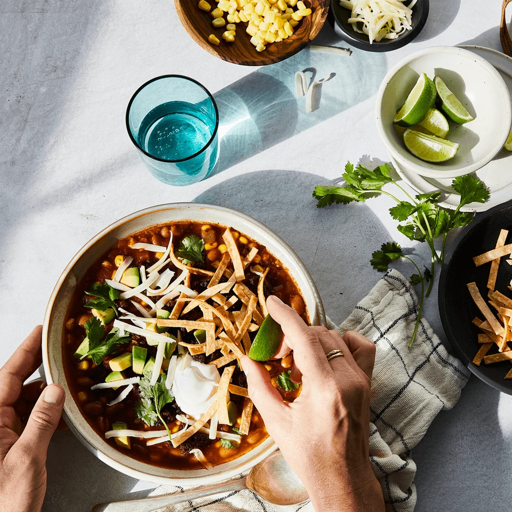 Try this Impossible™ Tortilla Soup Recipe made with Impossible™ Burger.
