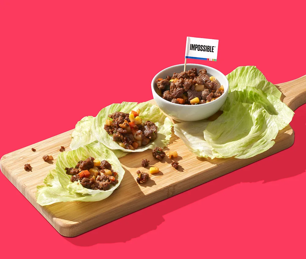 Try this Impossible™ Lettuce Cups Recipe made with Impossible™ Burger.