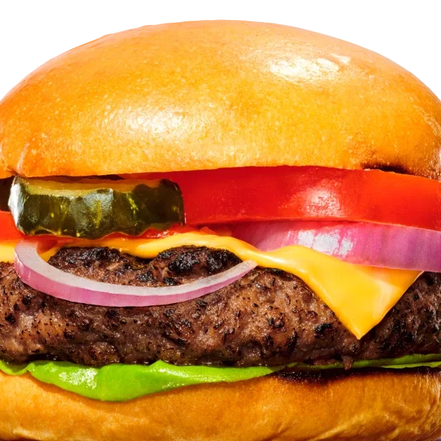 Burger made with an Impossible Beef Patty, frozen