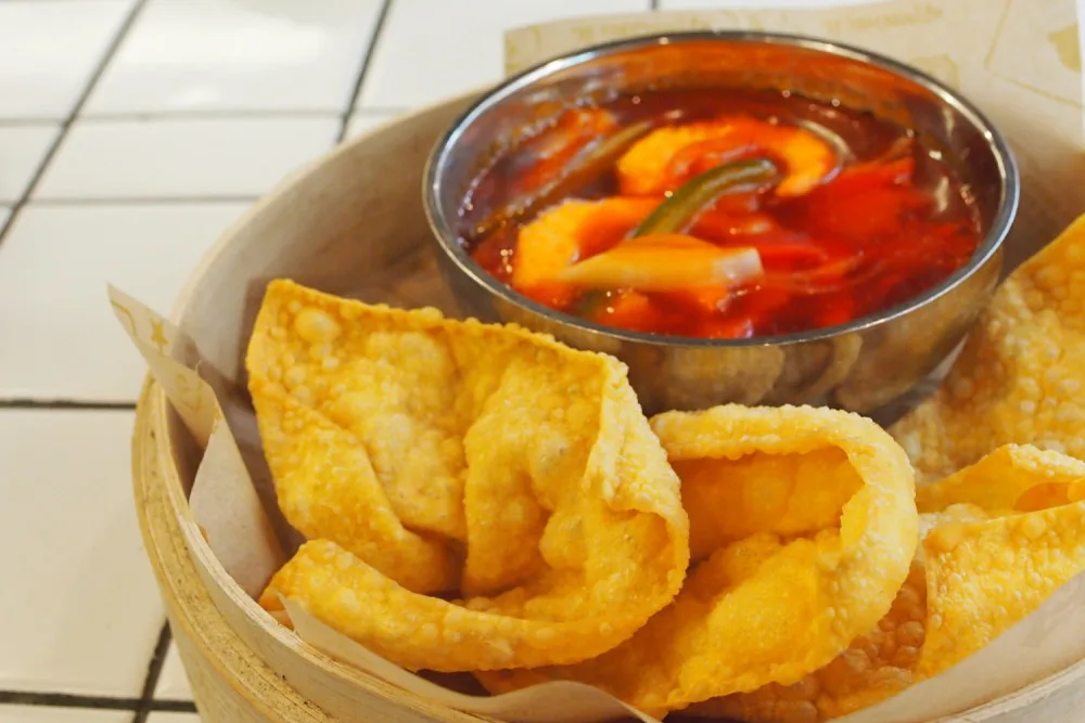 Plant Based Ground beef Impossible Fried Wonton