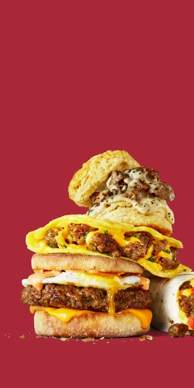 Impossible Sausage in breakfast sandwiches and burritos