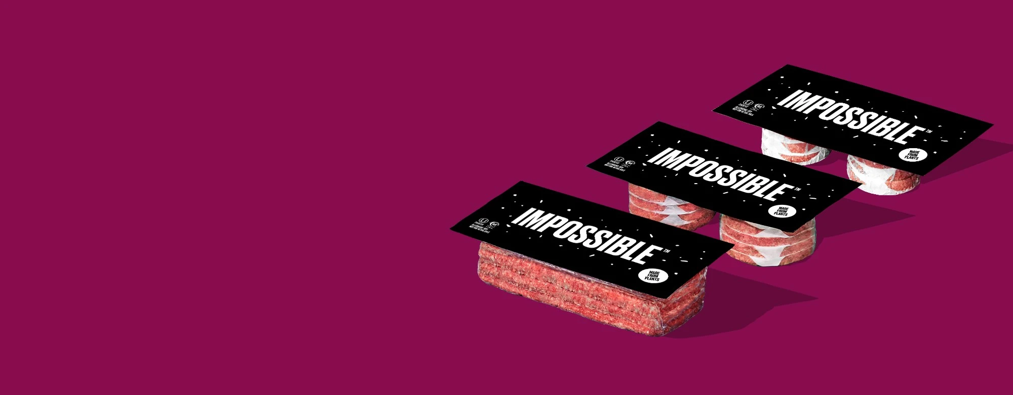 Image of Impossible Burger Patties and Brick Packages for a Restaurant Operator