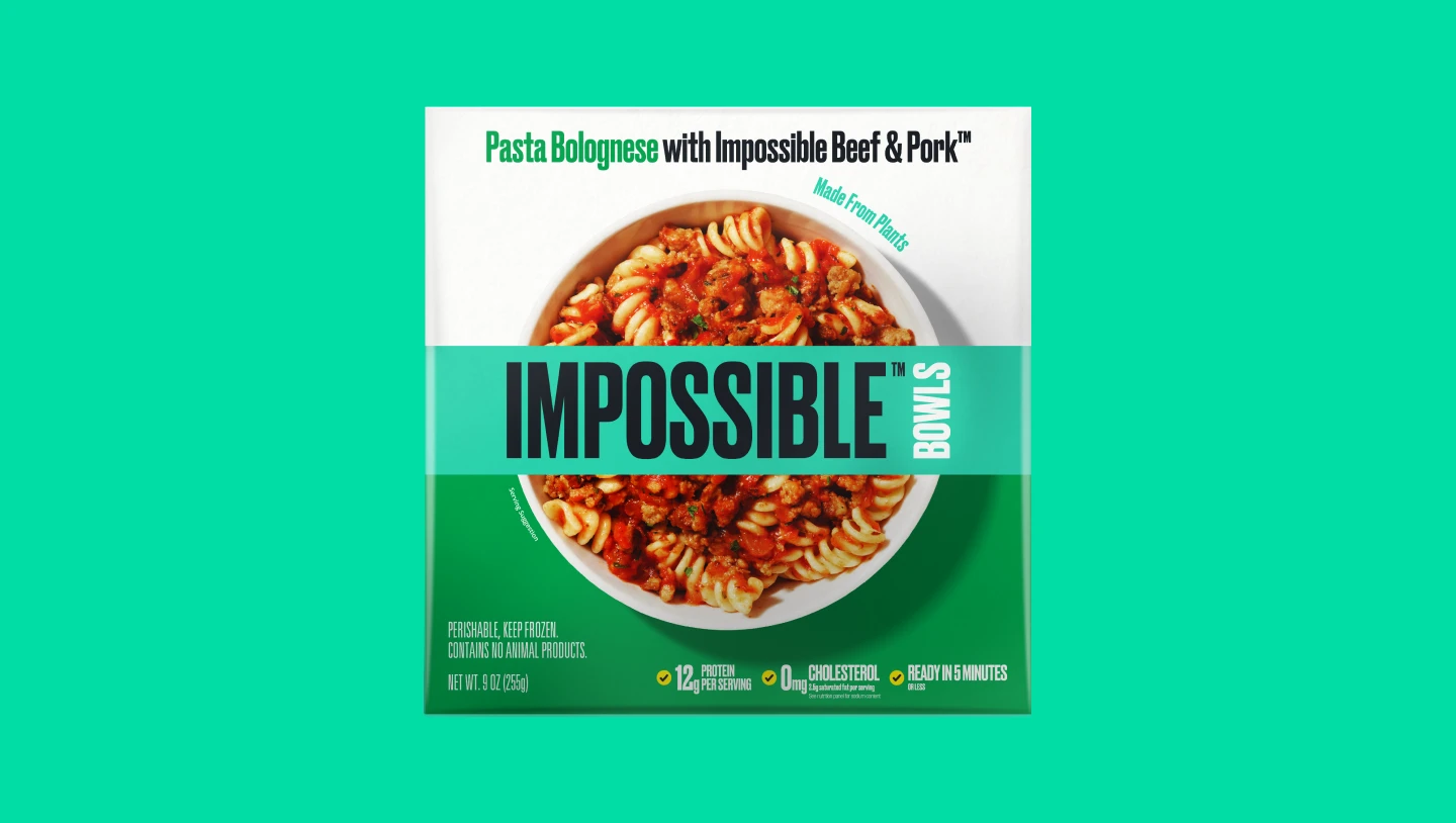 Impossible bolognese bowl front of pack